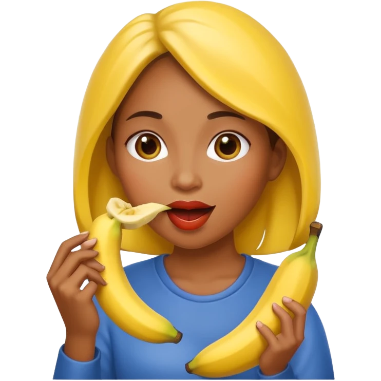 woman eating banana  emoji