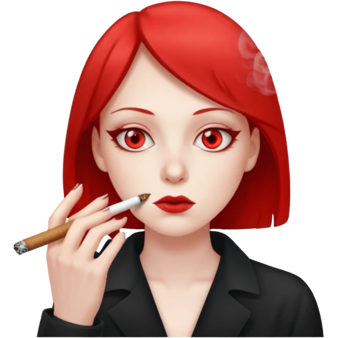 Smoking a blunt with red eyes  emoji