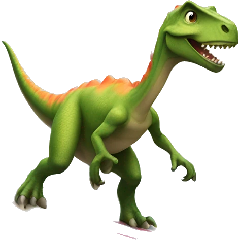 dinosaur riding a surf board emoji