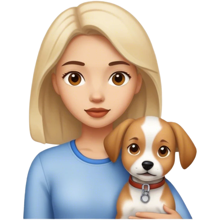 Girl wit dog emoji