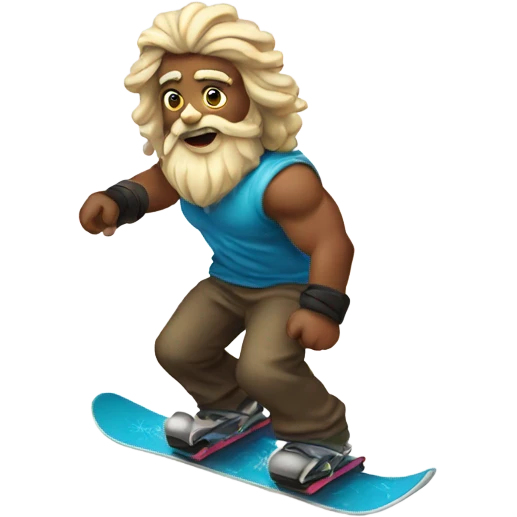 Zeus on a snowboard emoji