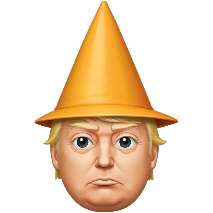 trump wearing a dunce hat emoji
