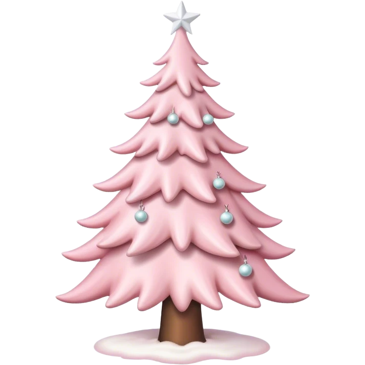 pastel pink christmas tree emoji