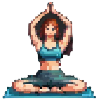 yoga woman in a different yoga pose emoji