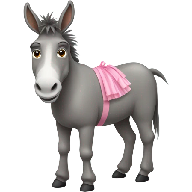 A donkey wearing a tutu emoji