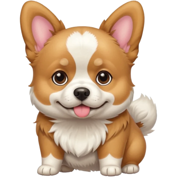 Can you do a mix of a Maltese, Pomerian, French Bulldog and Corgi emoji