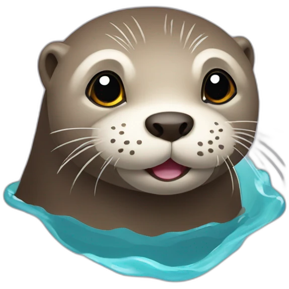 loutre dans l'eau emoji
