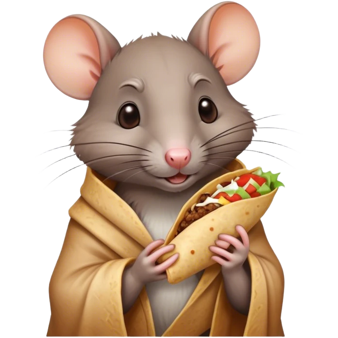 Rat eating a burrito  emoji