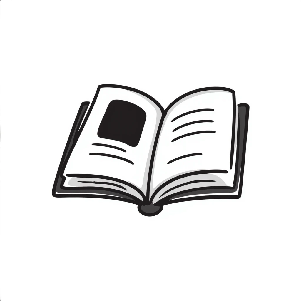 bankbook, hand drawn doodle style, simple and clear emoji