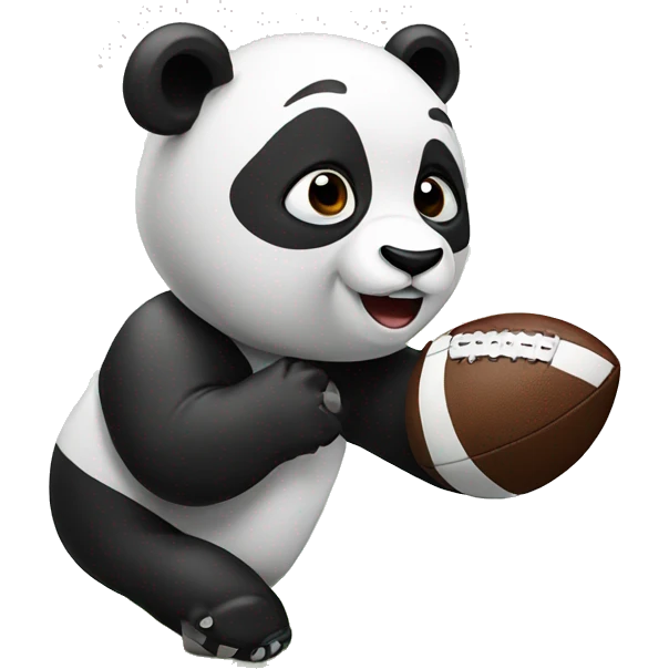 panda playing football emoji