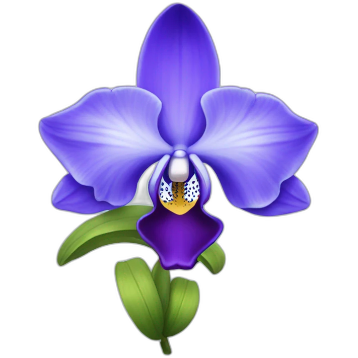 blue orchid emoji