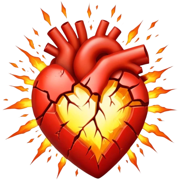 Exploding heart emoji