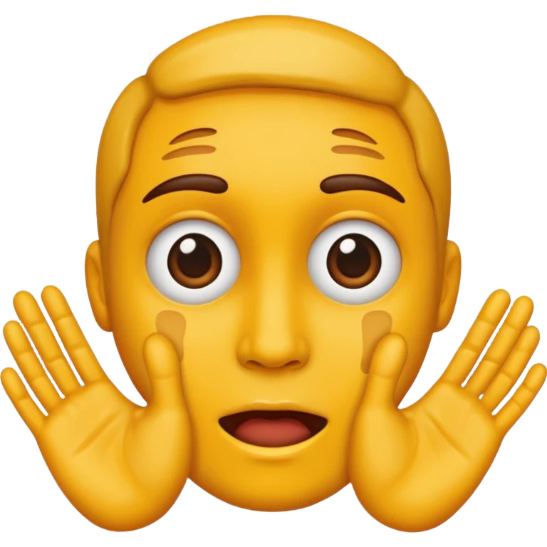 Hand print in the face emoji