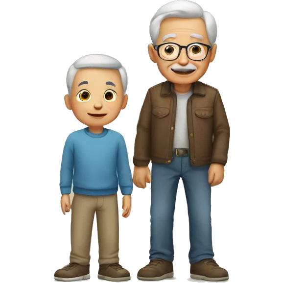 Grandfather and boy emoji