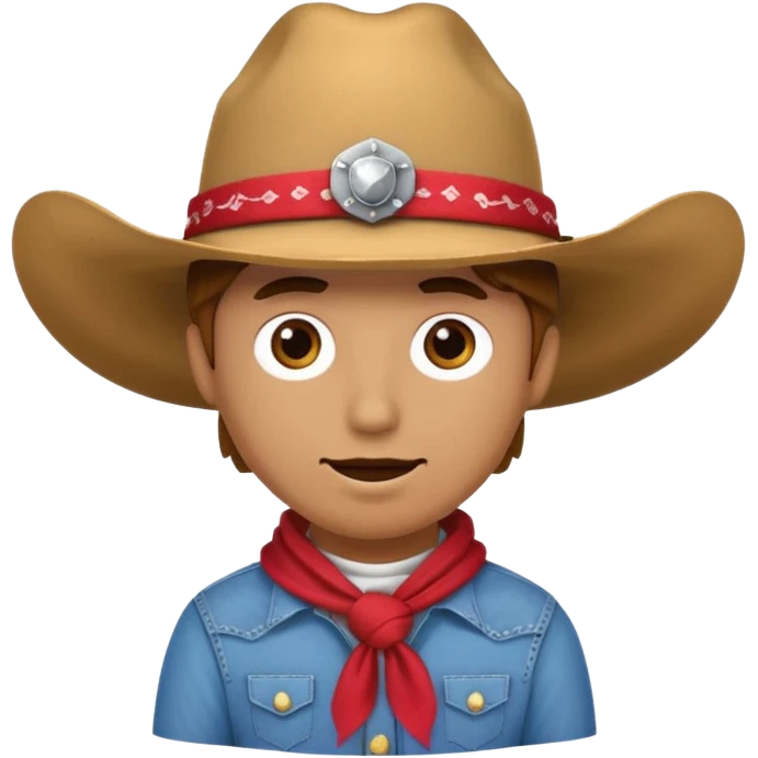 donut with a cowboy hat bandana and spurs, fun emoji style emoji