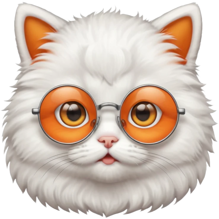 baby Cat with round glasses emoji