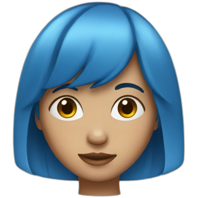A girl with blue hair  emoji