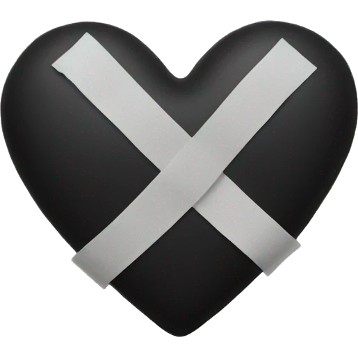 Black heart' with bandage  emoji