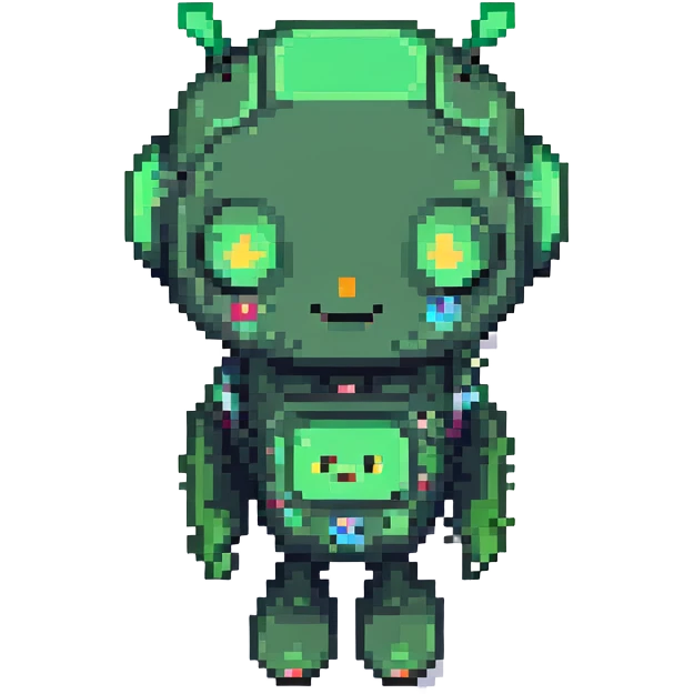 A green chat bot emoji
