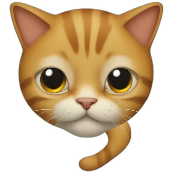cat shaped like question mark emoji