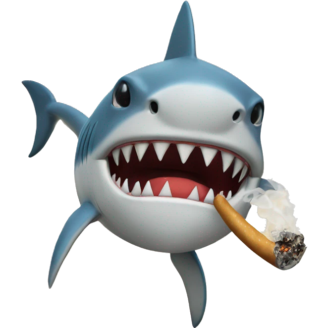 Shark smoking  emoji