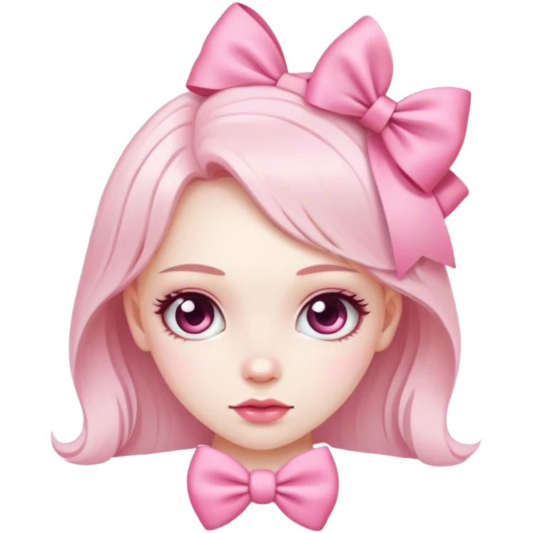 Hello kity  y moñito rosa emoji
