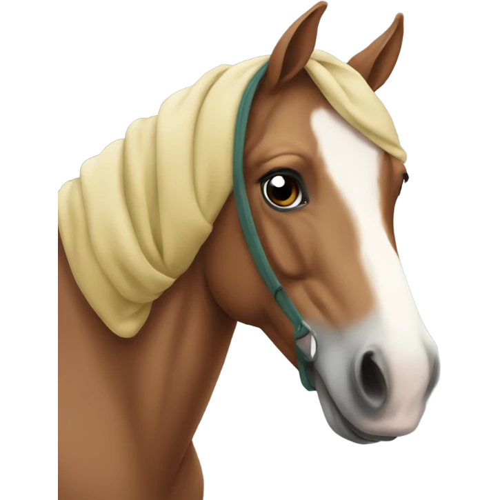 Horse wearing hoodie emoji
