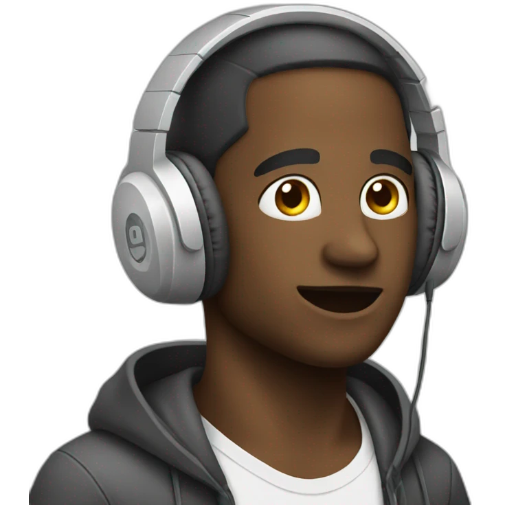 Emoji wearing headphones  emoji