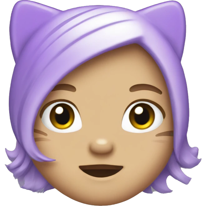 Purple hello kitty emoji