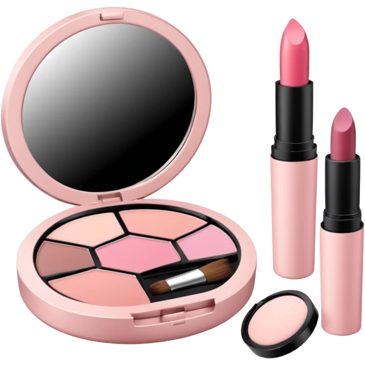 light pink makeup set emoji