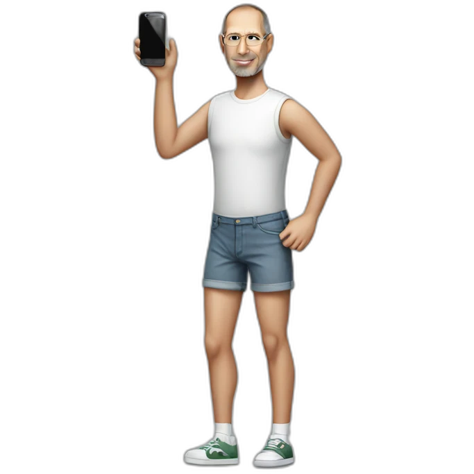 Steve Jobs in shorts emoji