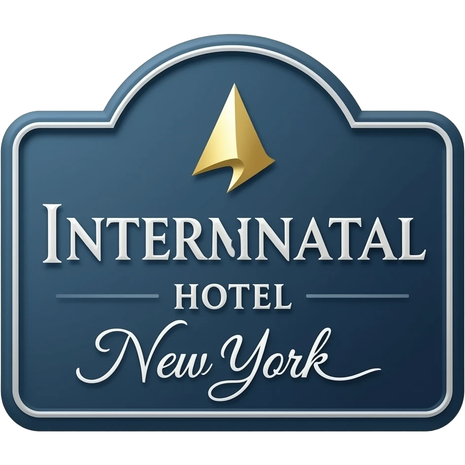 signboard HOTEL intercontinental HOTEL in New York  Statue of Liberty emoji