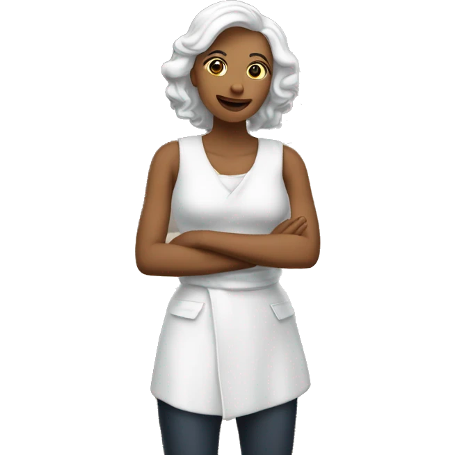 Femme blanche voisine dans maison  emoji