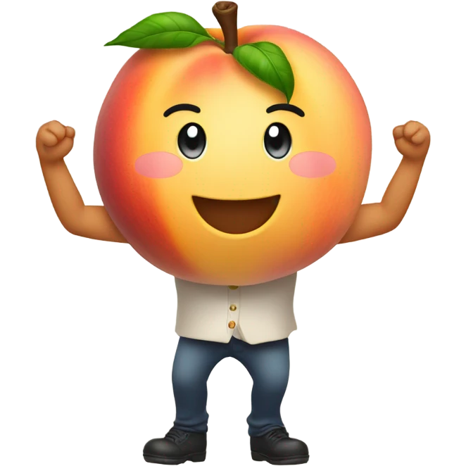 Peach clapping hands emoji