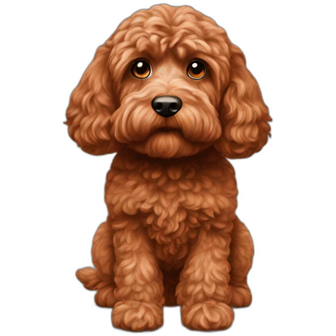 Reddish brown cockapoo side view emoji