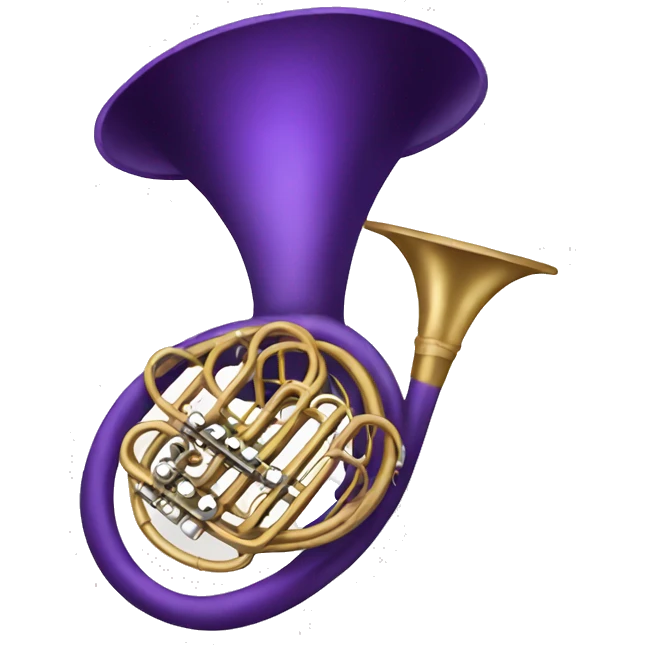 purple French horn emoji