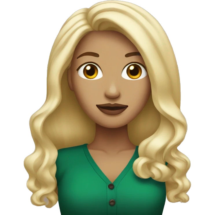 Blonde with Starbucks coffee  emoji