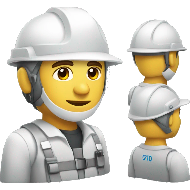 ingeniero con casco blanco emoji