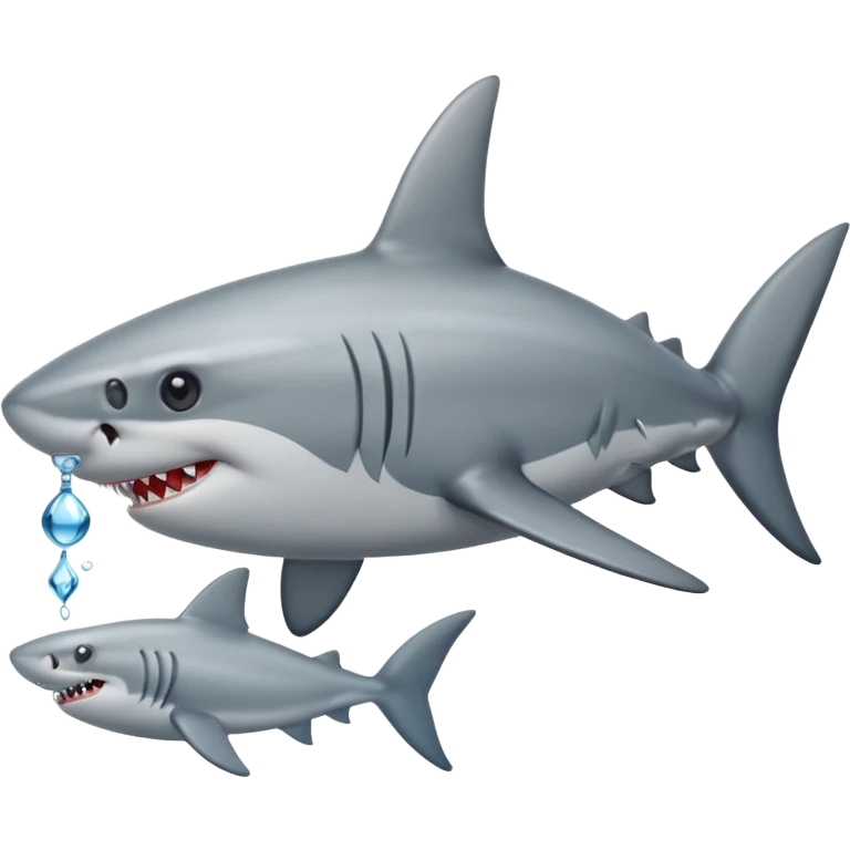 Shark eating fish emoji