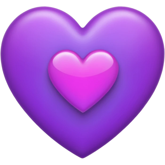 IOS's letter emoji but with a purple heart emoji