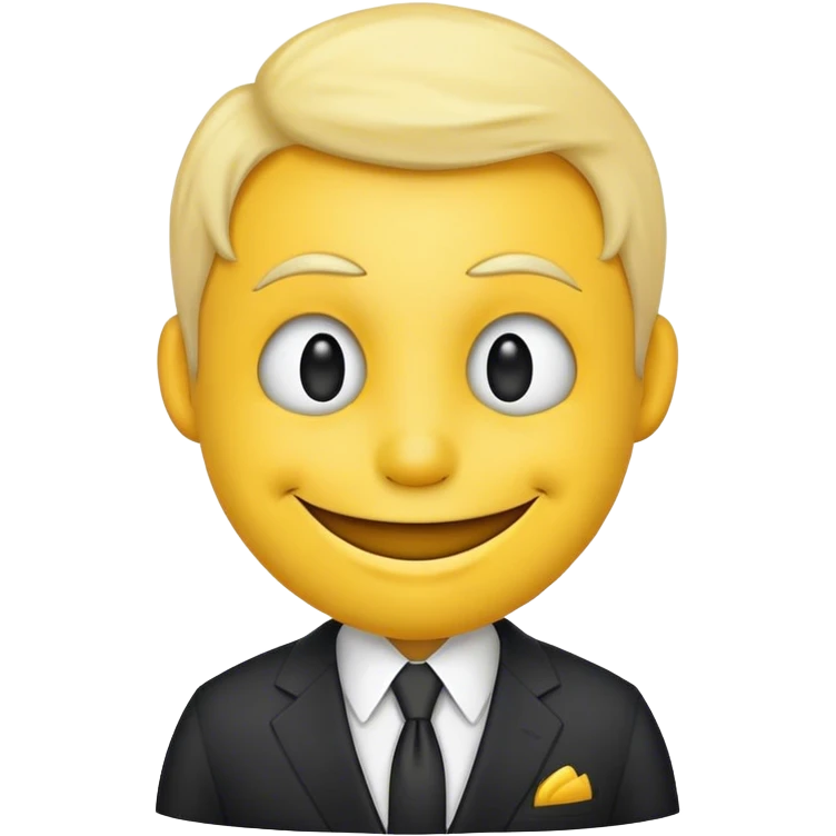 Smiley face in a suit emoji