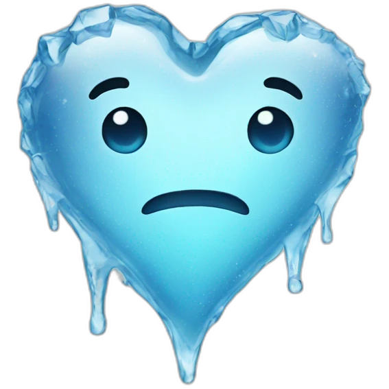 Ice heart emoji