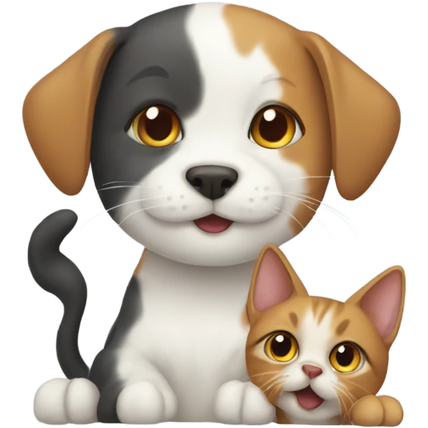 Cat with dog emoji
