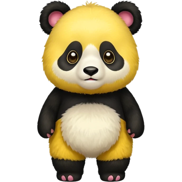 yellow panda that is fully yellow-coloured emoji