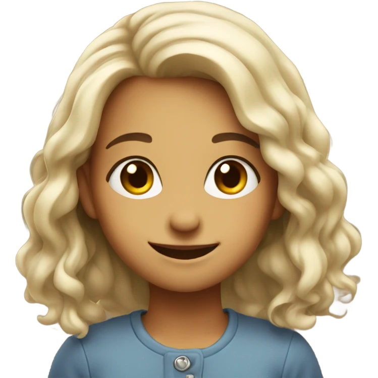 Cute girl smiling emoji