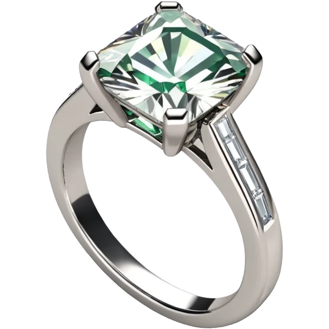 glitter esmerald diamond married ring emoji