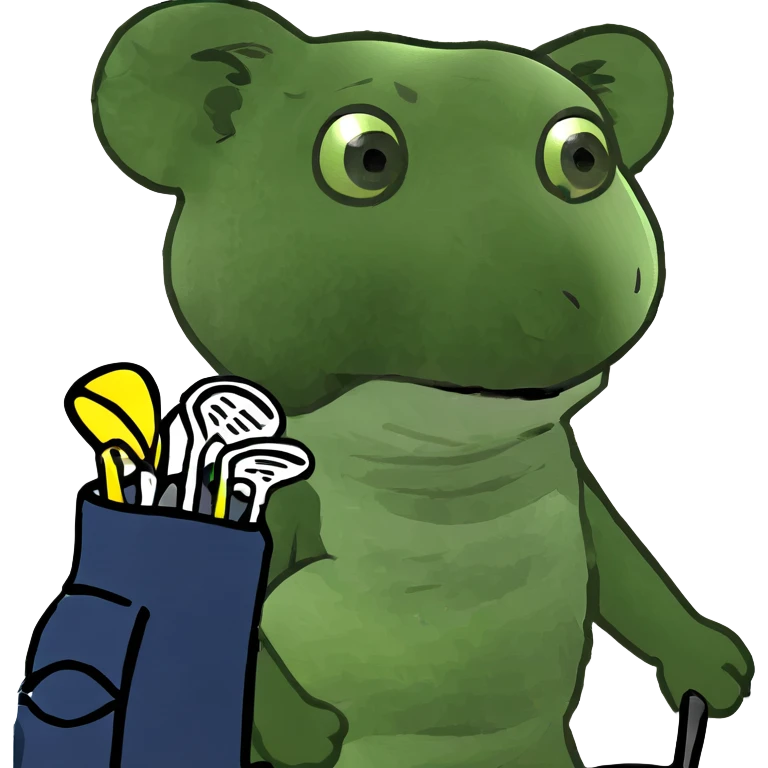 Koala with a golf bag emoji