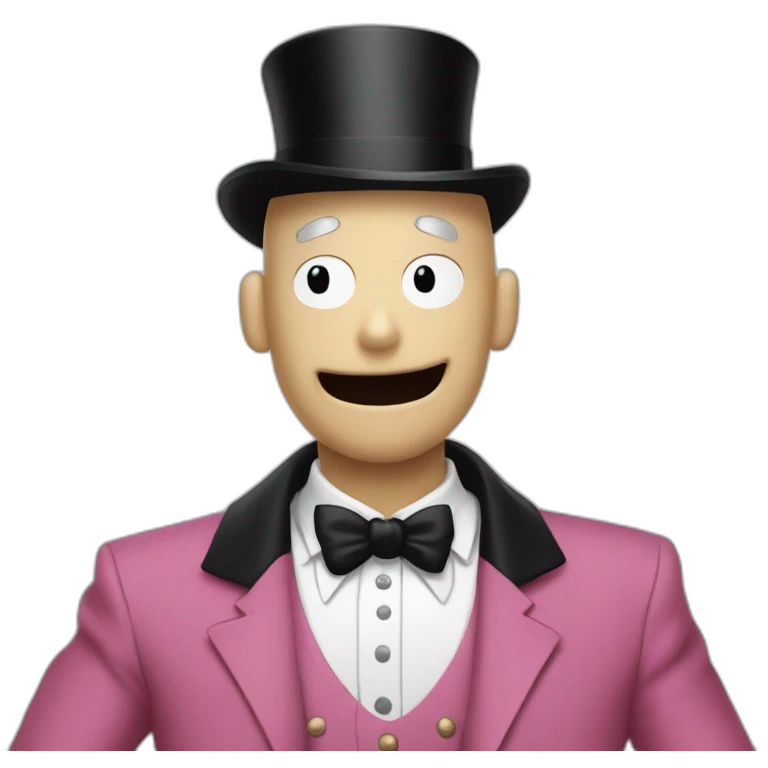 one punch man dressed as the monopoly guy emoji