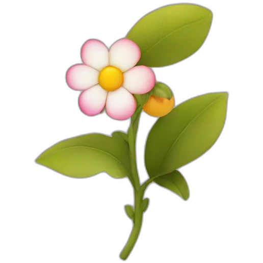 Flower as fruit emoji