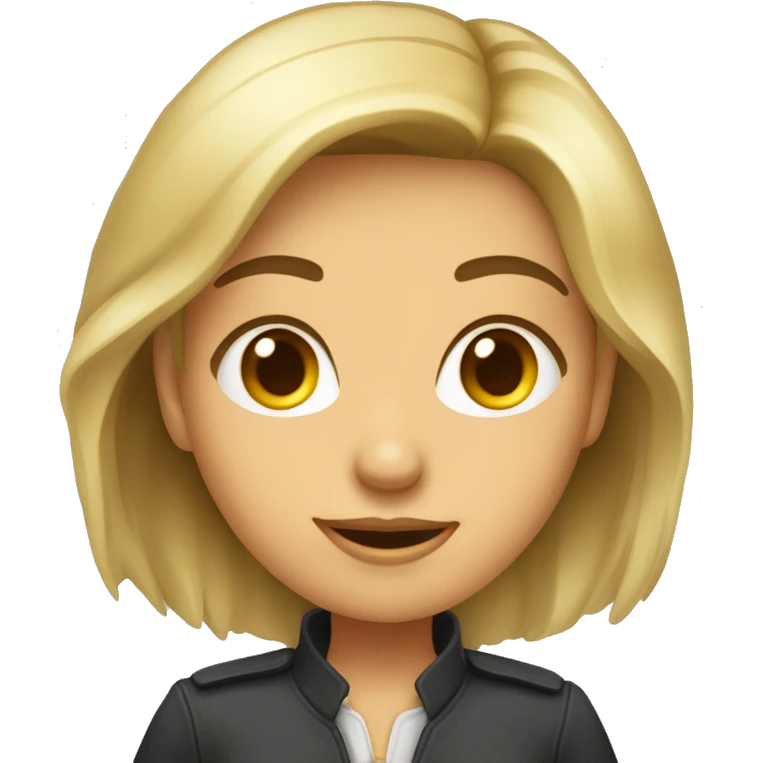 женщина в очках и костюме emoji